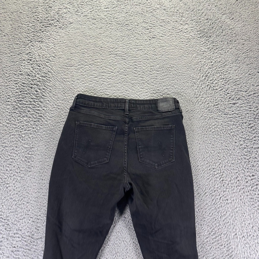 Denizen from Levi's Jeans Womens 10 Black Cotton Denim Skinny Distressed Stretch - Picture 6 of 11